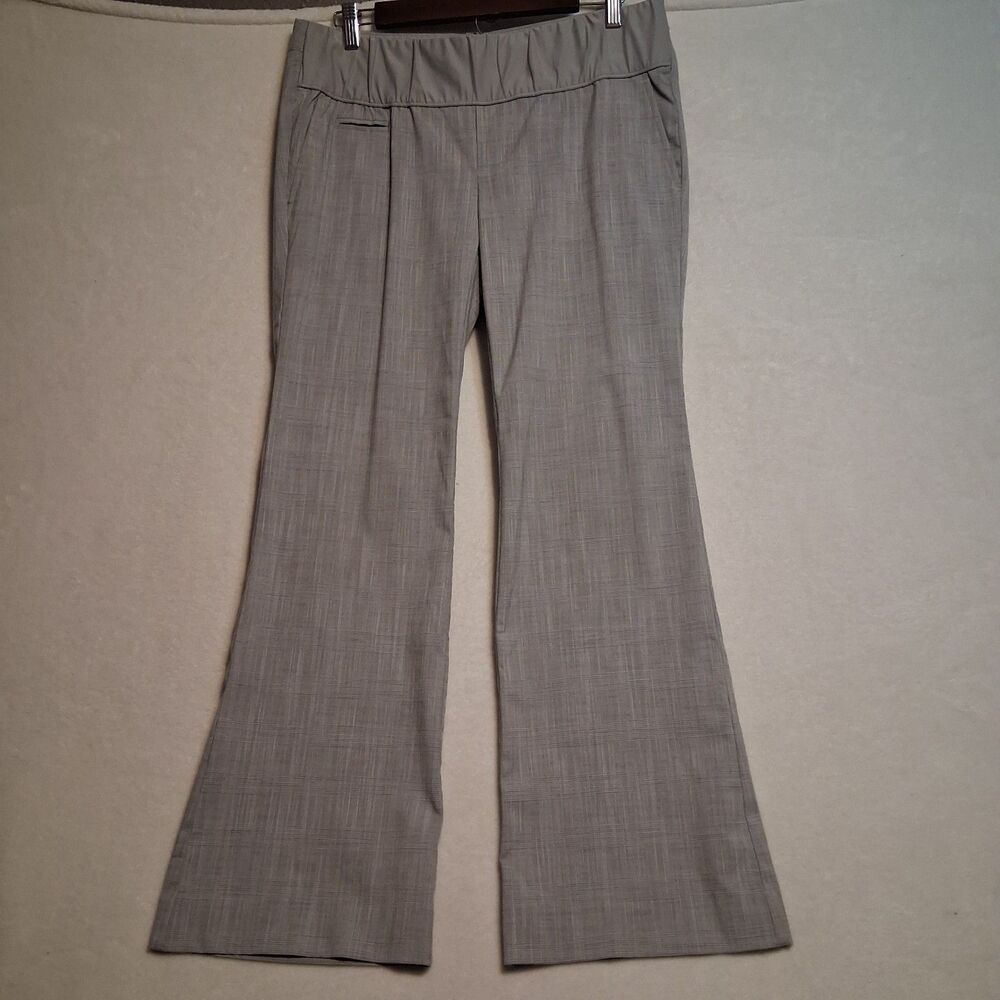 Gap Maternity 4 Pants Gray Glen Plaid Ankle Stretch Career Preppy Old Money